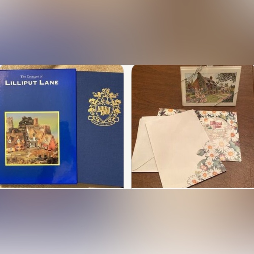 Bundle “The Cottages of Lilliput Lane” with Hardcover Dust Jacket & Stationery!